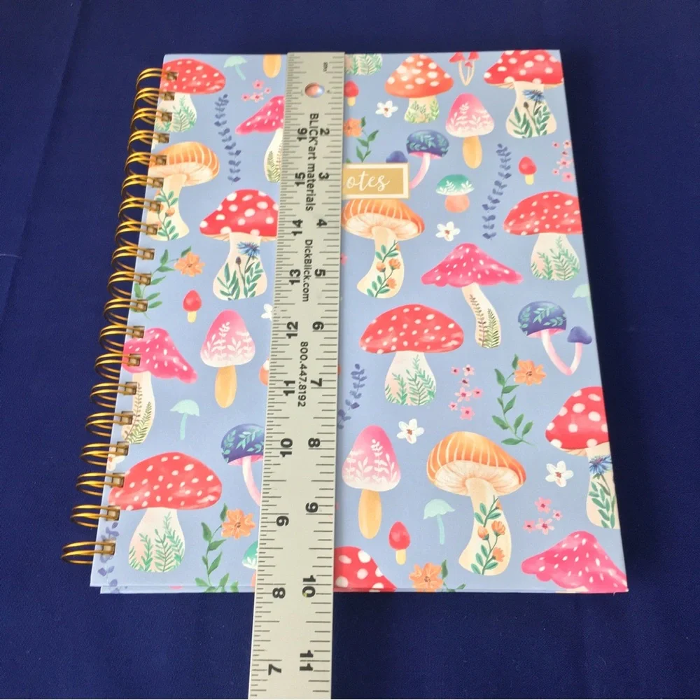 Clementine Spiral Notebook ~ Mushrooms Floral Forrest